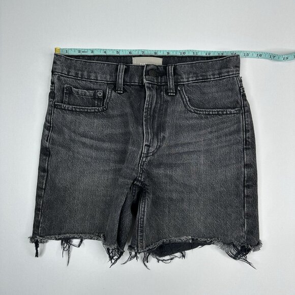 Everlane Women’s Black The Relaxed Denim Cut-Off‎ Jean Shorts 25-29/L5.75 - Picture 7 of 11